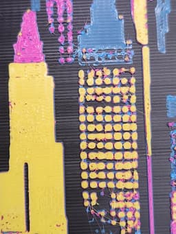 3D Printed Painting - City 3d model