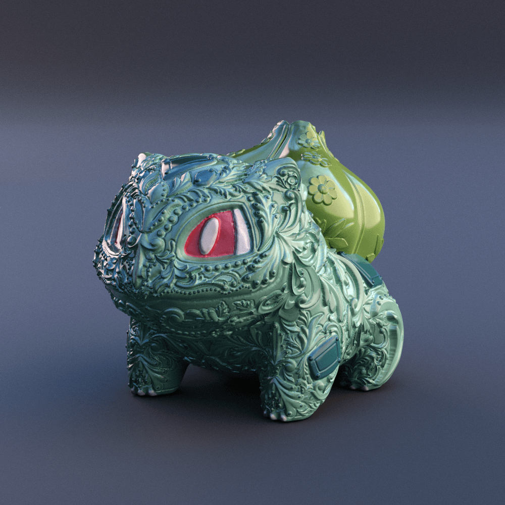 Bulbasur Window 001. Bulbasaur - Basic & Ornamental - 3D model by Maple 3D Printing on ...