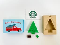 Tree't Yourself! Gift Card Box (Merry Christmas Edition) with Pixel Tree Fidget 3d model