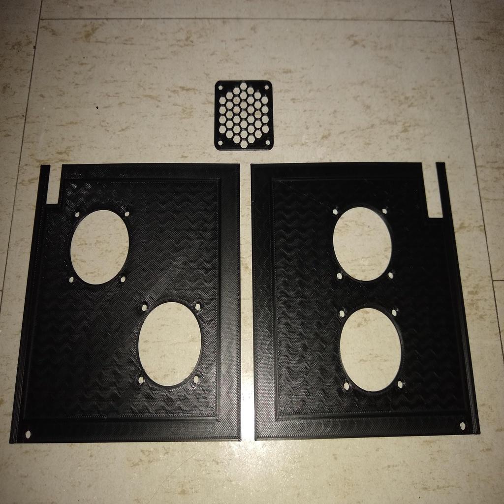Dual 40 mm fan lids for Ender 3/PRO AIO case 3d model