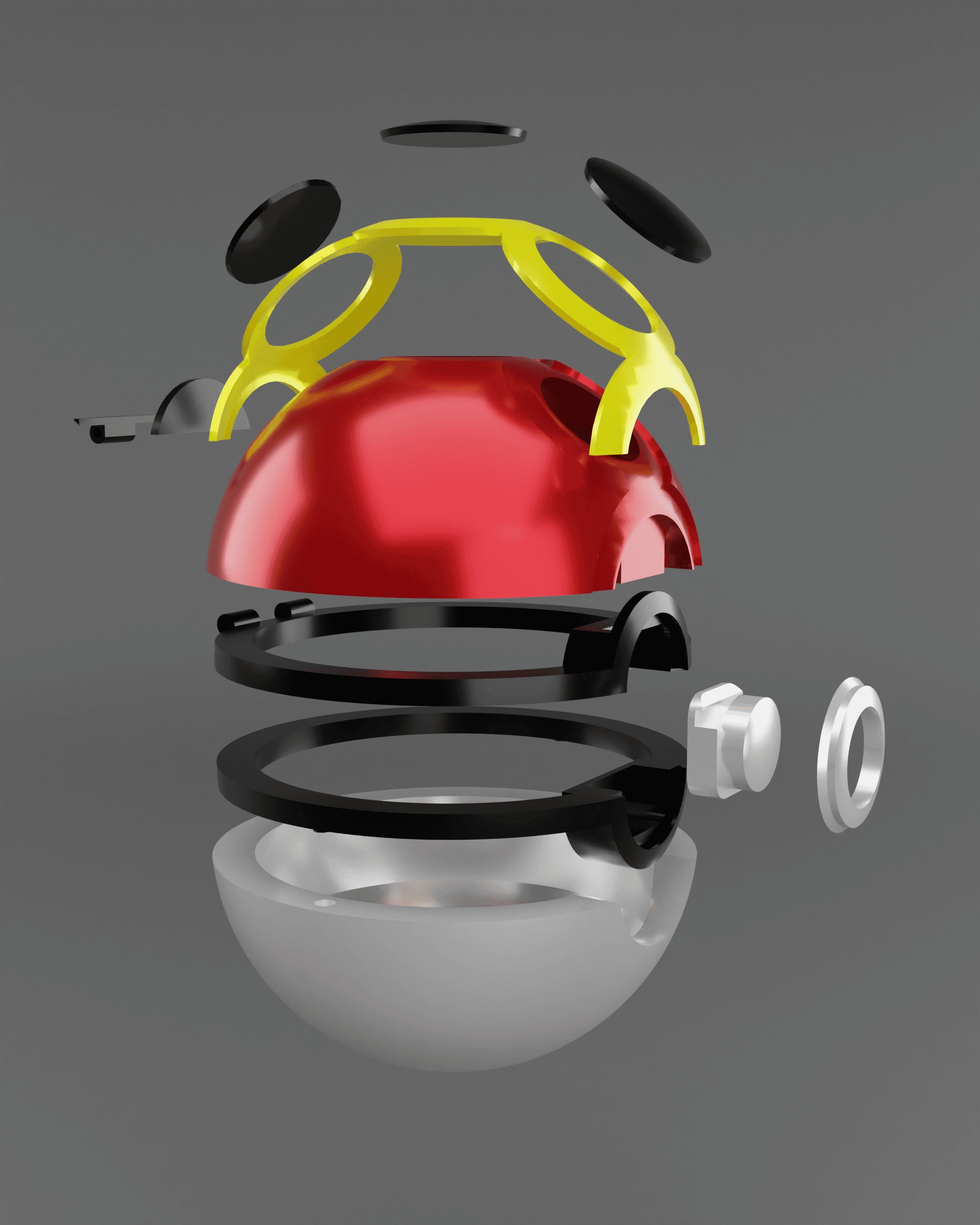 Repeat Ball Opening Pokeball - Fan Art 3d model