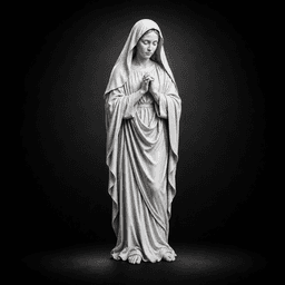 Praying Virgin Mary Statue STL | Blessed Mother Sculpture | Catholic 3D Print Model 3d model