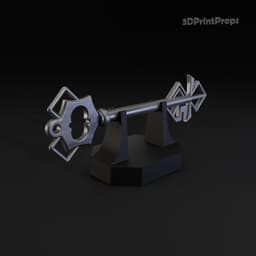 Old Key from Expedition 33 with stand 3d model