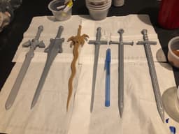 Desktop Swords Wall Mount 3d model