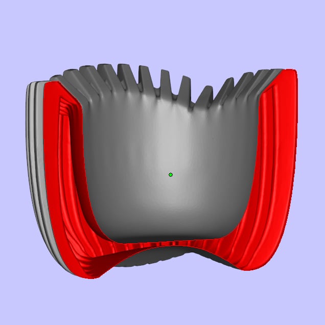 FLUTED RIBBED PLANTER 3d model