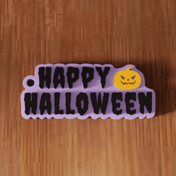 Happy Halloween Spooky Keychain 3d model