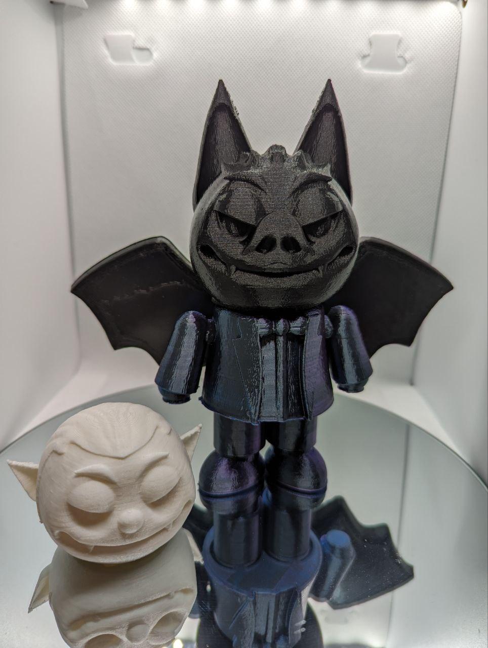 Flexi Vampire and Bat - interchangeable heads! 3d model
