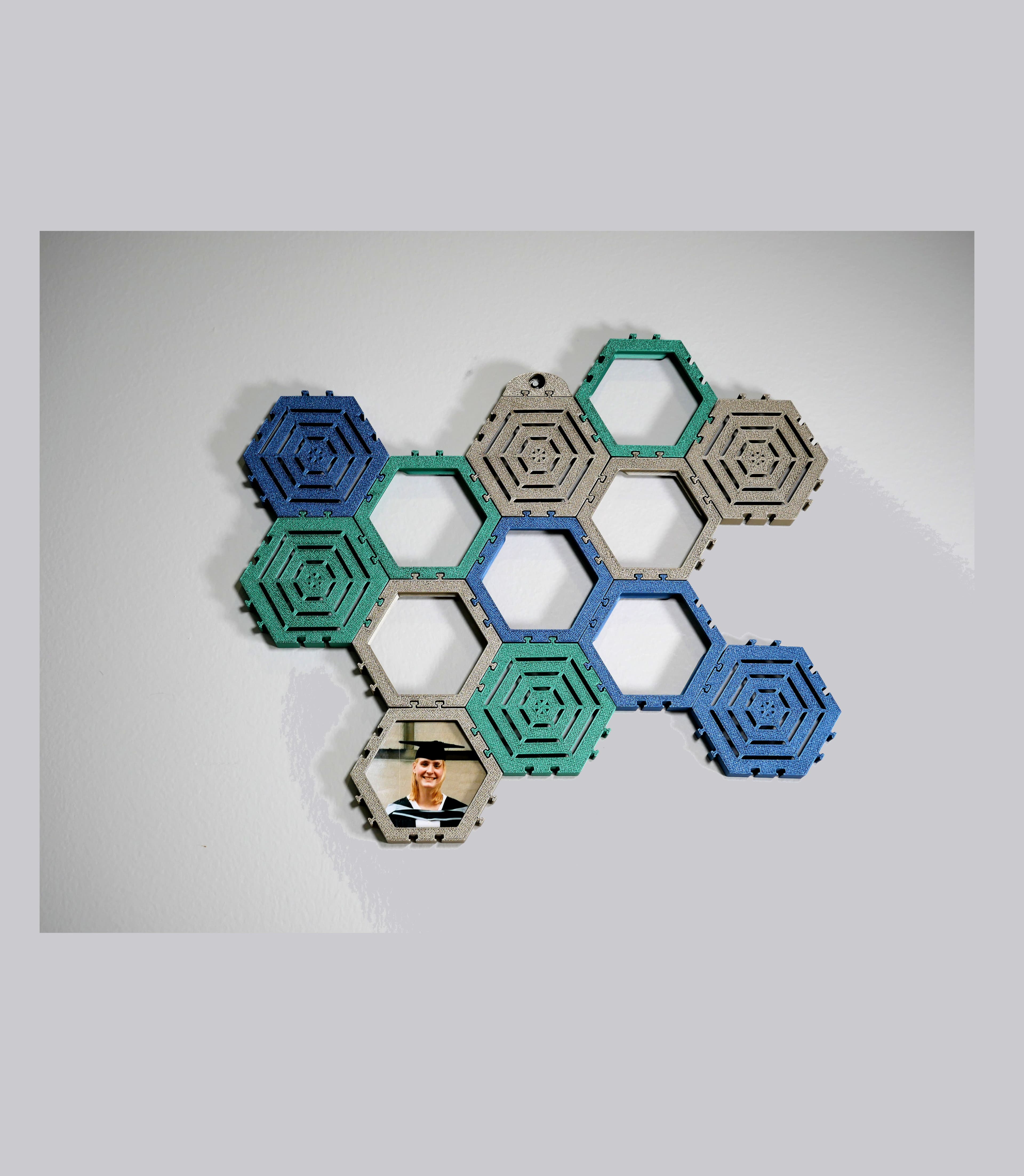 Modular Hex Photo Collage 3d model