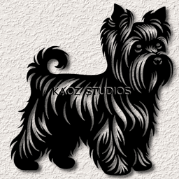 Yorkie wall art yorkshire terrier wall decor dog decoration 3d model