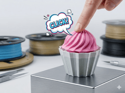 Cupcake Clicker Fidget Toy 3d model