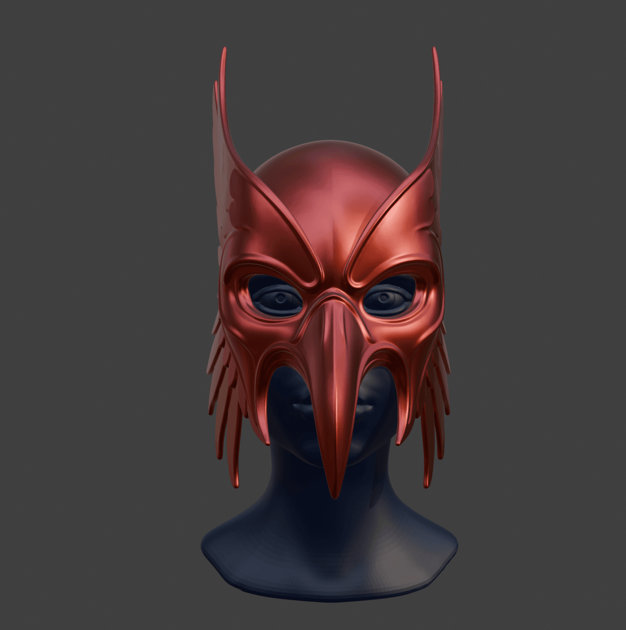 Horus Feathered Falcon Mask 3d model