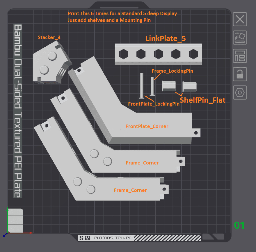 MedalDisplay - The Modular 3D Printable Display Case 3d model