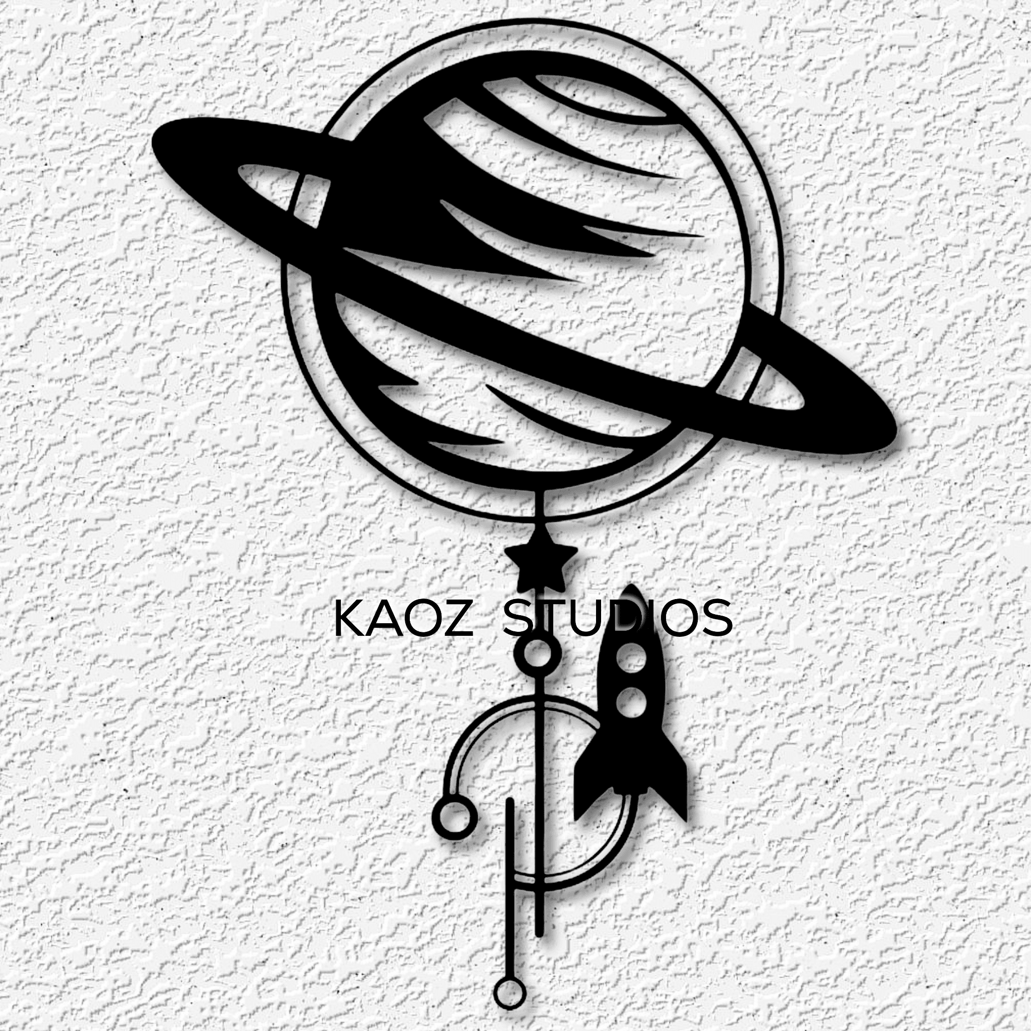 saturn wall art spaceship wall decor outer space decoration 3d model