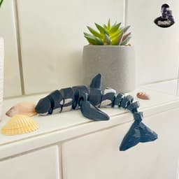 Flexi Orca Whale - Low Poly - Articulated - Print in Place - No Supports 3d model