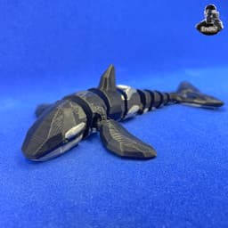 Flexi Orca Whale - Low Poly - Articulated - Print in Place - No Supports 3d model