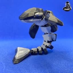 Flexi Orca Whale - Low Poly - Articulated - Print in Place - No Supports 3d model