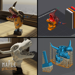Greymon Bust - Digimon 3d model