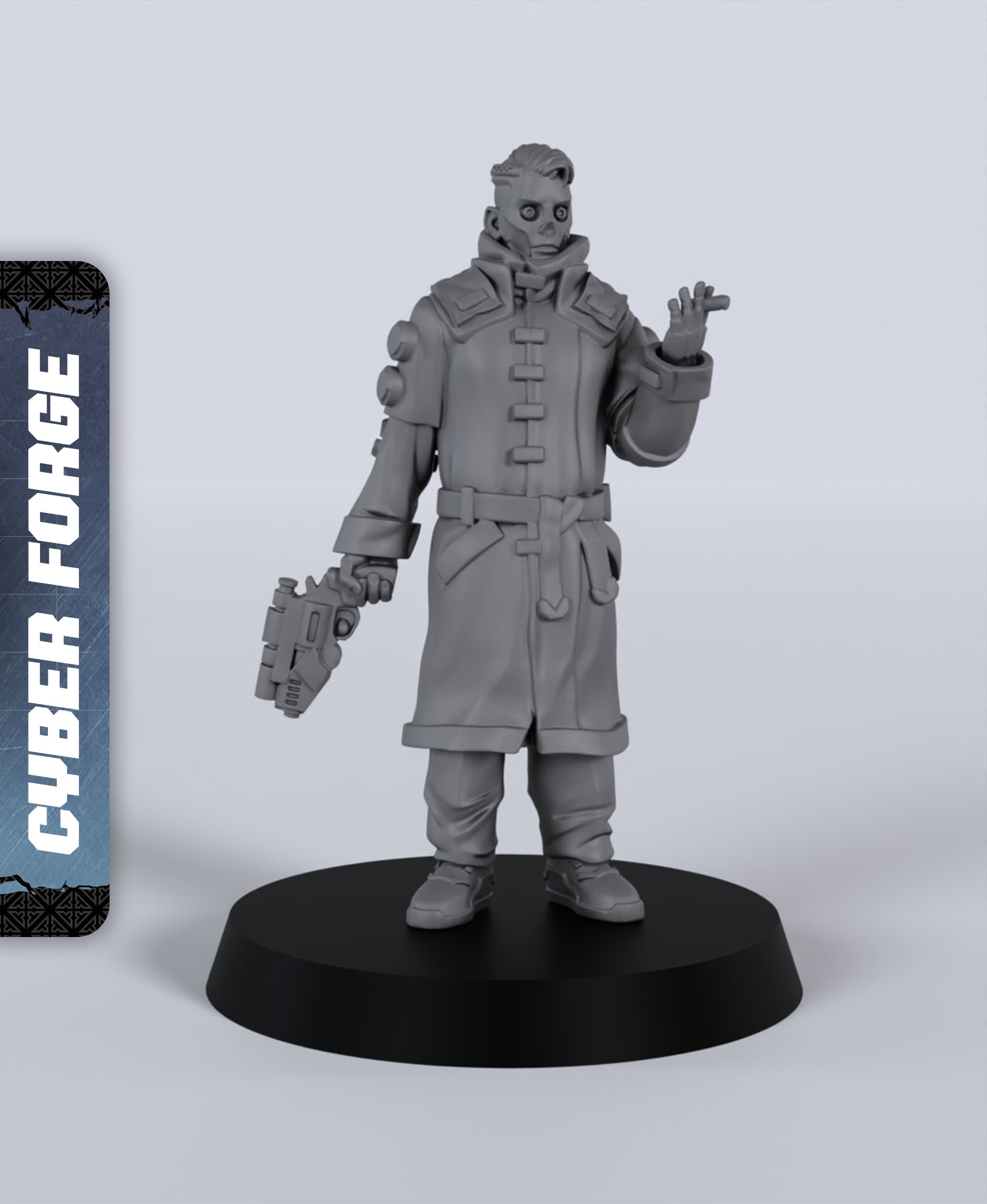 Morgan Chrome - With Free Cyberpunk - Sci-Fi Gift Ideas for RPG and Wargamers 3d model
