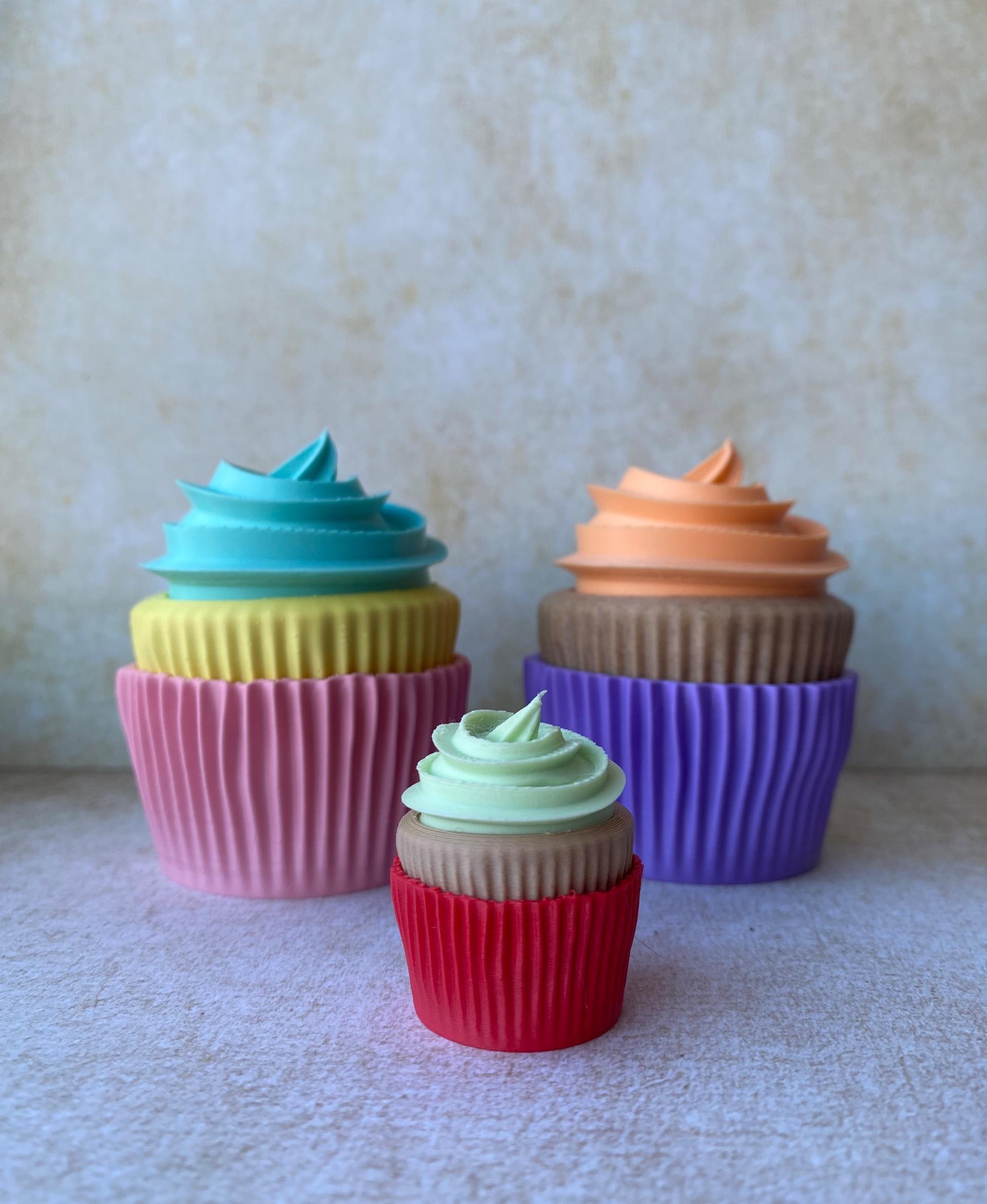 Cupcake #1 - Delicious colorful cupcakes! 100% & 50%
Polymaker filament. - 3d model