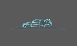 Mercedes - A35 AMG Wall Art 3d model