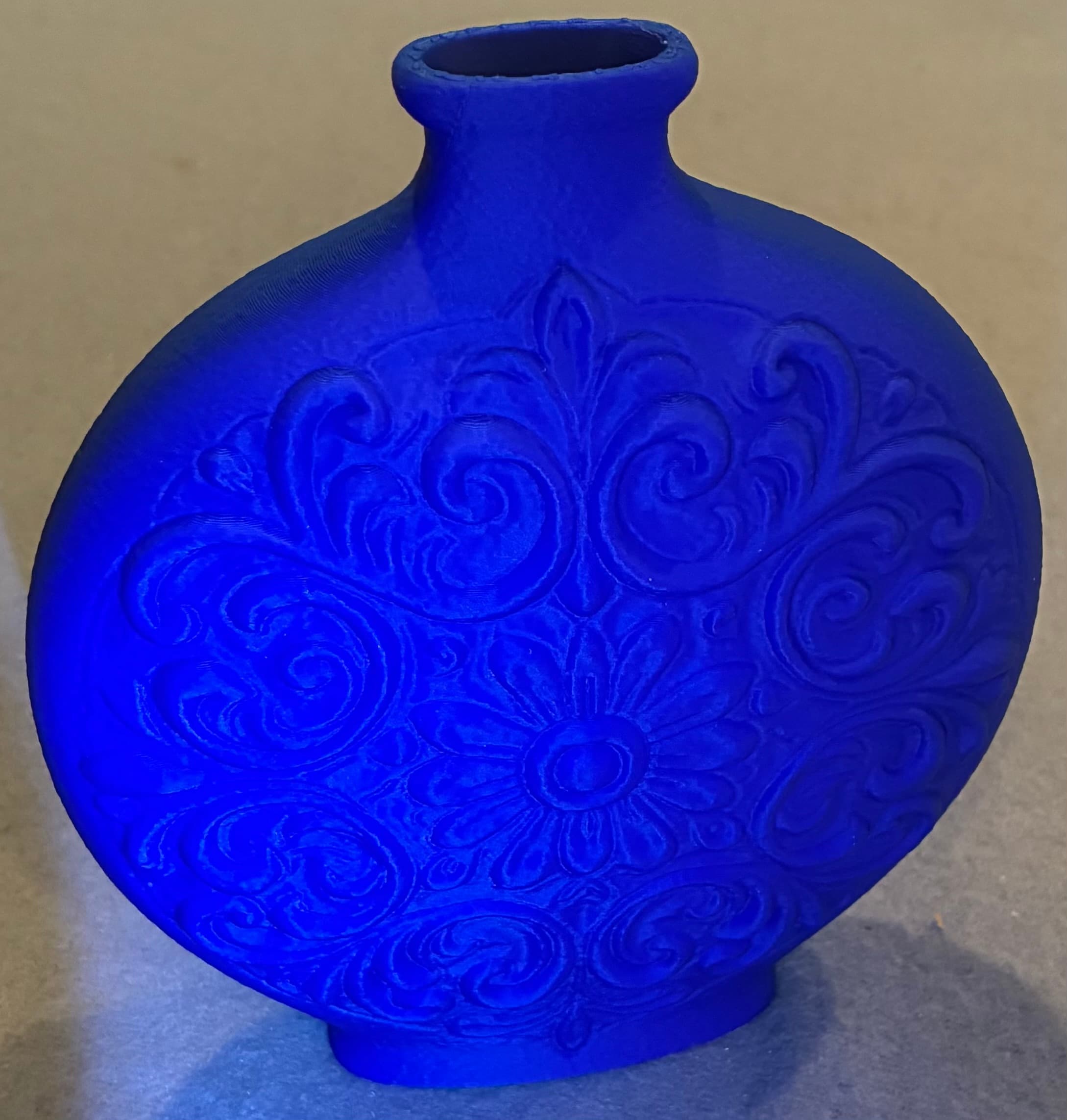 A small but attractive accent piece good for a tablescape. Printed in 7 hours. A scaled-up version can be printed in about 24 hours.
