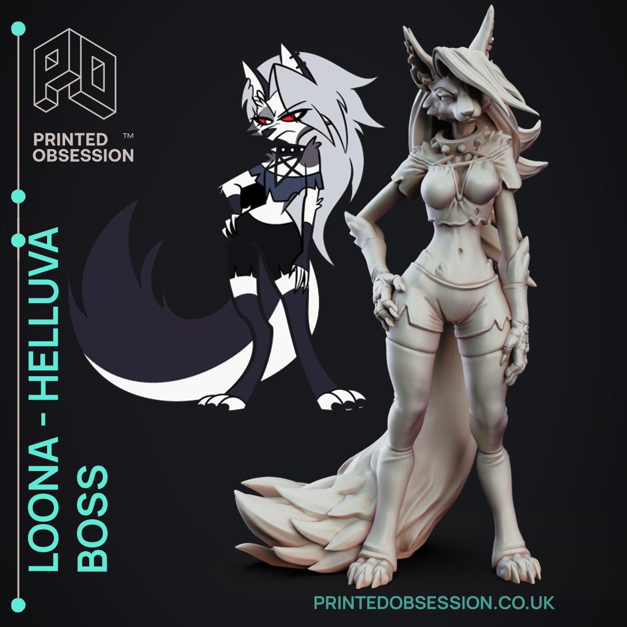 Loona - Helluva Boss - Anime Furry Fanart 3d model