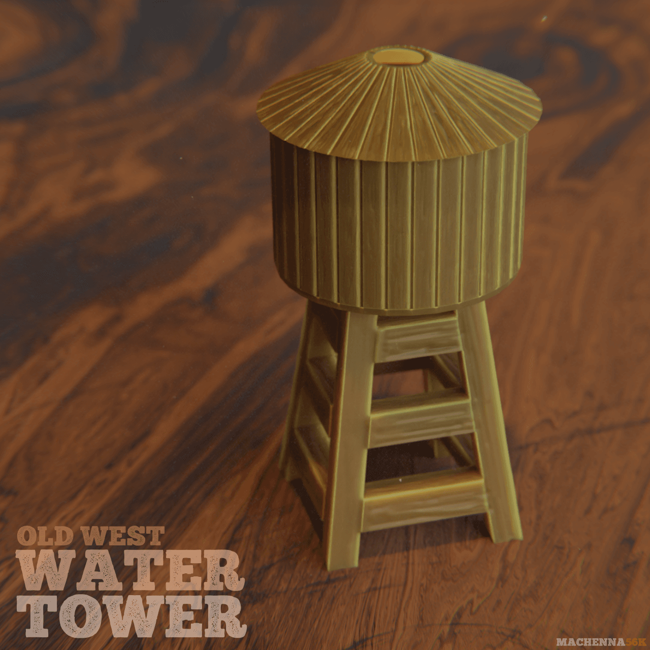 Old West Water Tower | Desk Organizer 3d model
