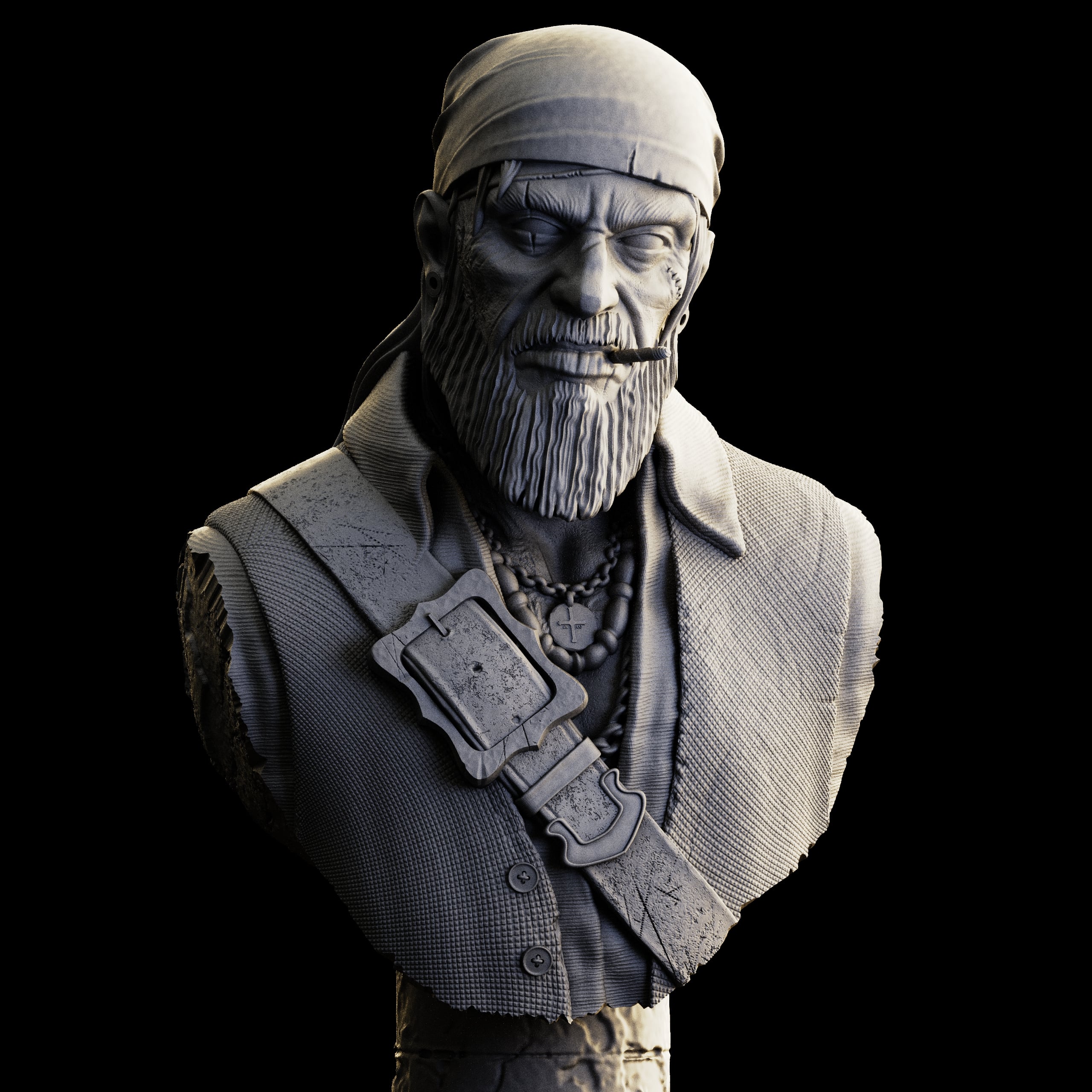 Silas Scarbeard (Pre-Supported) 3d model