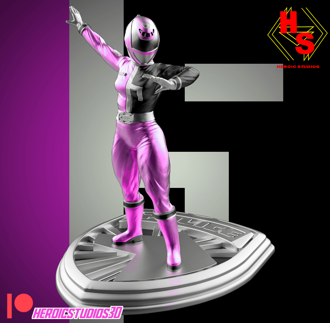 Pink Ranger Statue SPD Pink Ranger Statue - 3D model by Heroic Studios 3D on Thangs