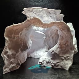 Aquarium & Terrarium Large Corner Cave - Fish, Shrimp, Reptile, Axolotl Hide with Big Openings 3d model