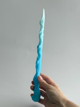 Water Element Magic Wand | Flowing Fantasy Spellcaster Wand 3d model