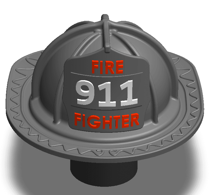 Firefighter Helmet Tow Hitch Cover US version 3d model