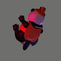 "Patch" the Panda – Wiggle Budz – (Halloween Edition) 3d model