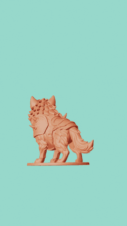 Chibi Dire-Wolf Cub Sovereign Chibi Beasts" Collection 3d model