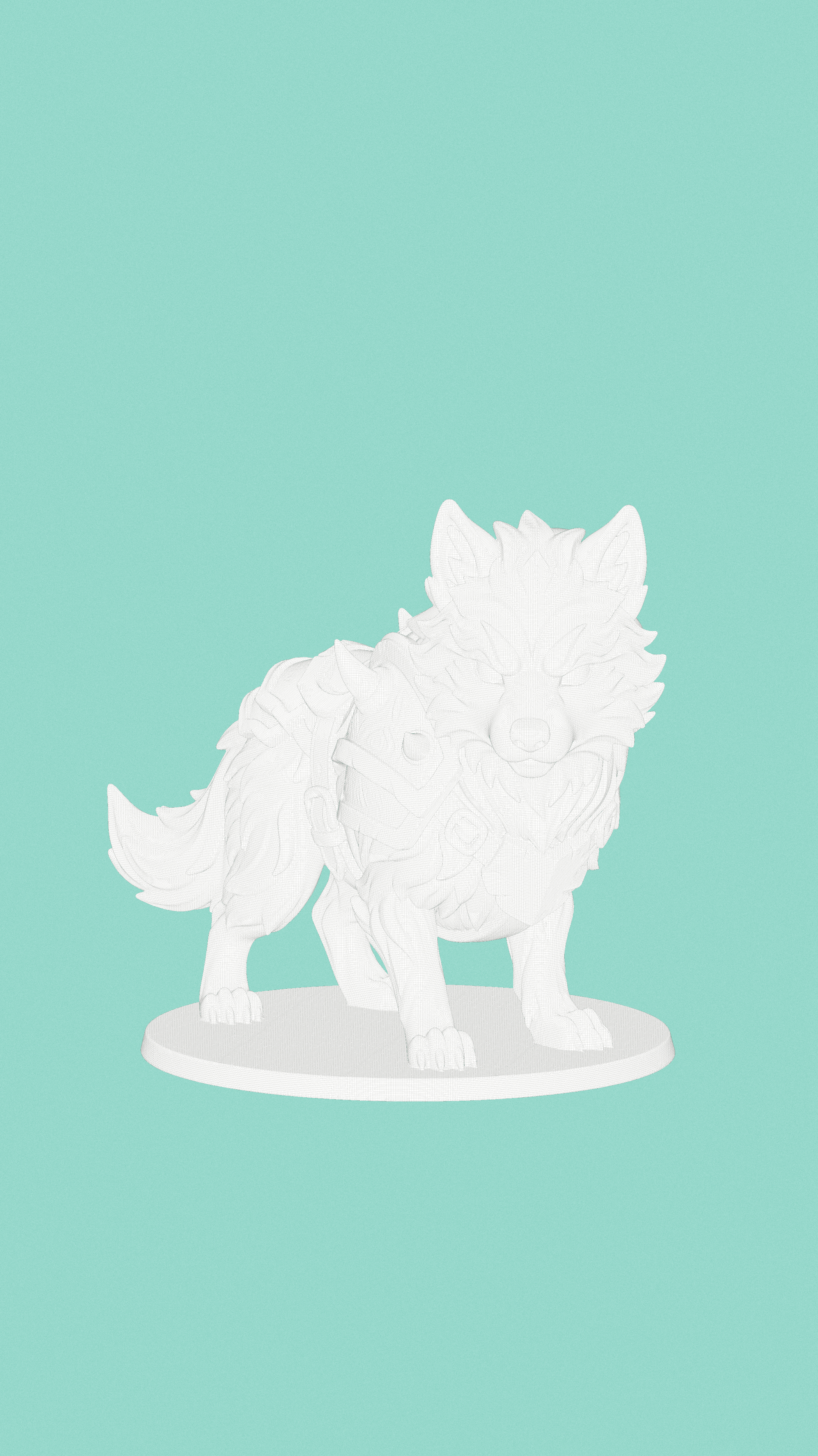 Chibi Dire-Wolf Cub Sovereign Chibi Beasts" Collection 3d model