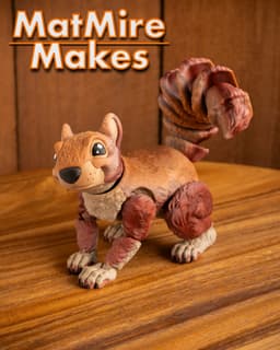 Squirrel, plus Santa Hat version - Articulated Figure 3d model