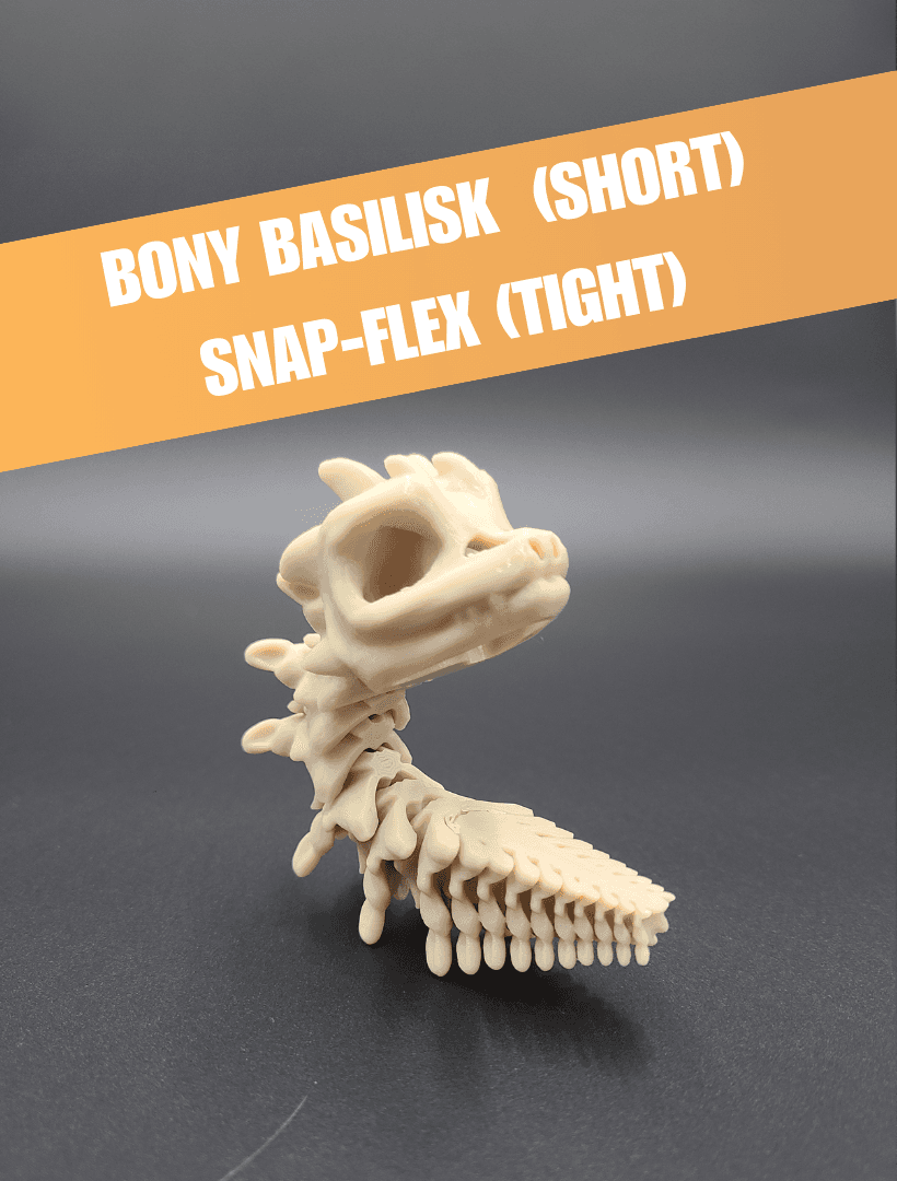 Short Bony Basilisk - Articulated Snap-Flex Fidget (Tight Joints) 3d model