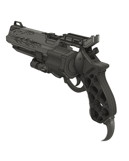Custom Hawkmoon Hand Cannon | Fully Printable Model | Destiny 2 3d model