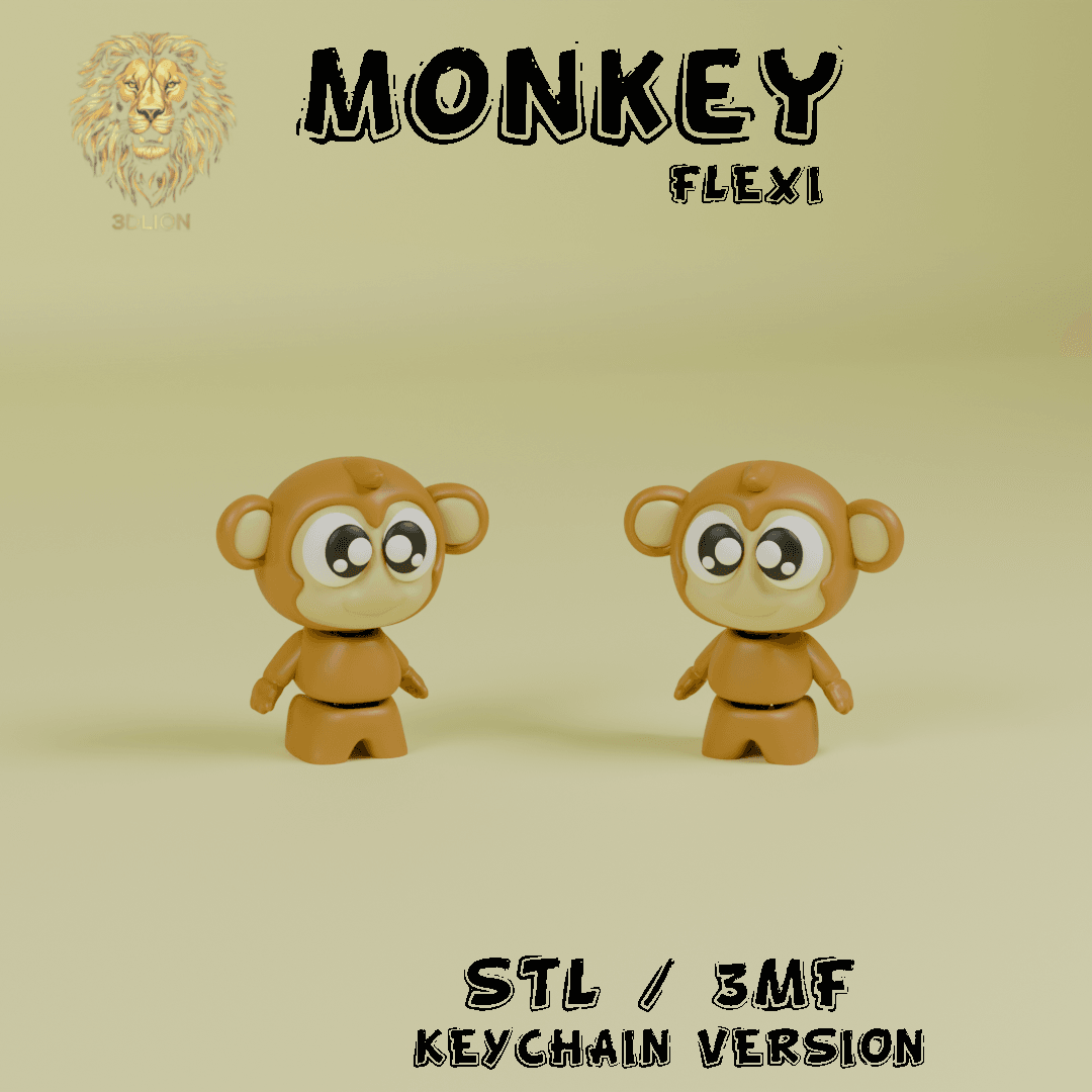 Cute Flexi Monkey 3d model