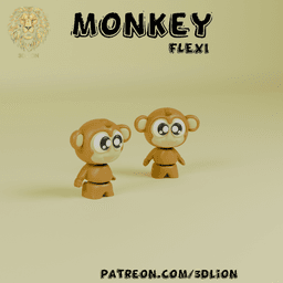 Cute Flexi Monkey 3d model