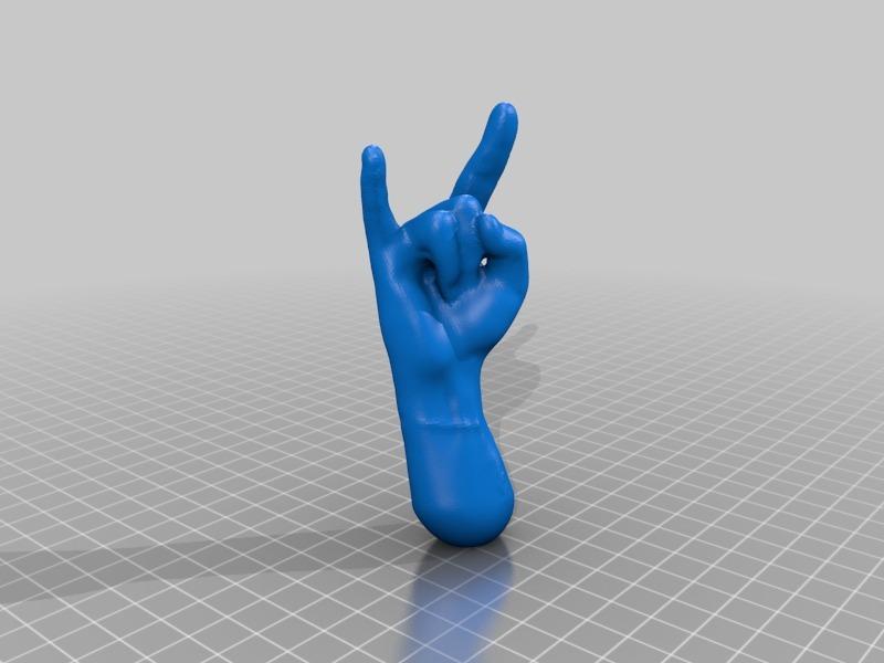 Sign of the Horns 3d model