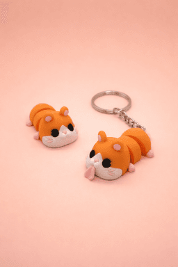 Flexi Hamster Keychain (Multicolor) 3d model