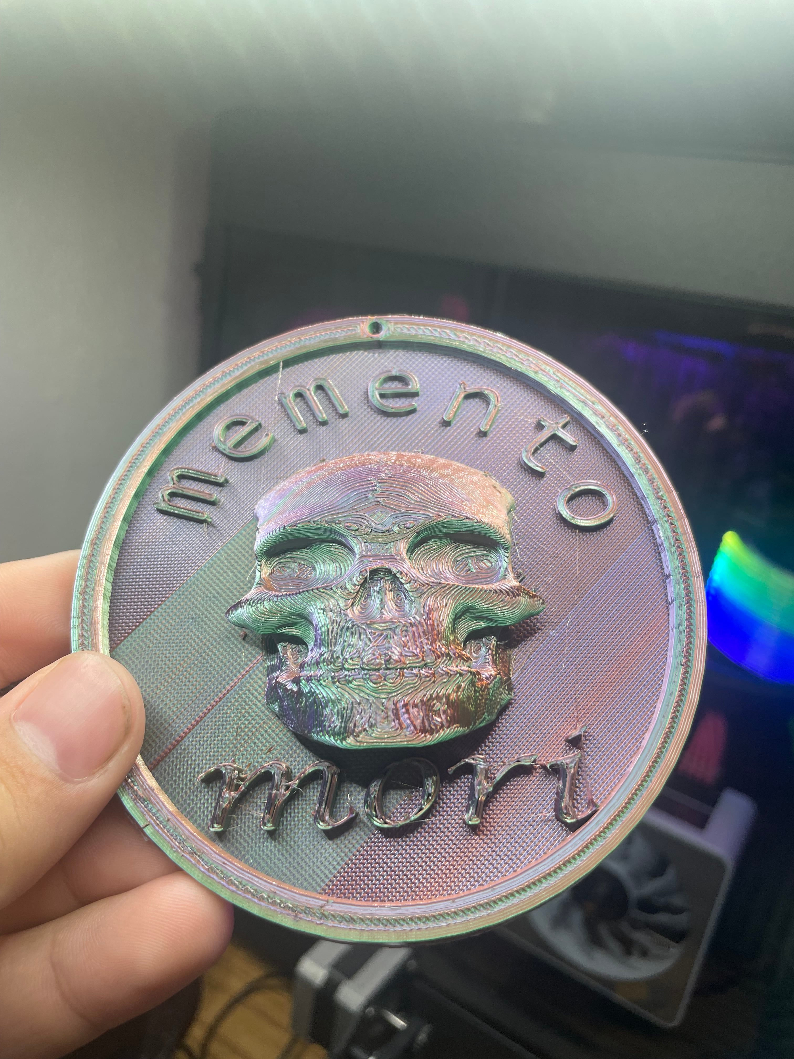 memento mori wall art 3d model