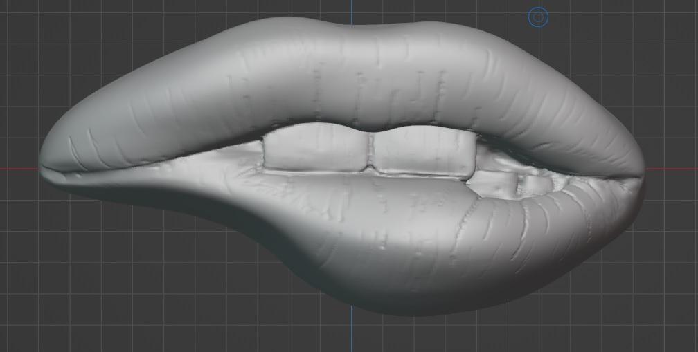 Biting Lip 3d model