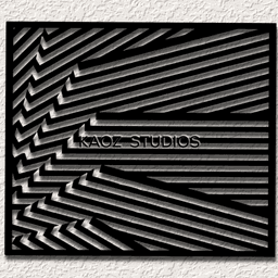 optical illusion wall art 3d wall decor op art decoration 3d model