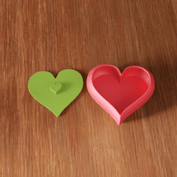 Heart Shaped Trinket Box with Lid 3d model