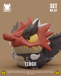 Grumpii 3D Printable Art Toy - Chubbii Series - Set 7 3d model