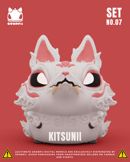 Grumpii 3D Printable Art Toy - Chubbii Series - Set 7 3d model