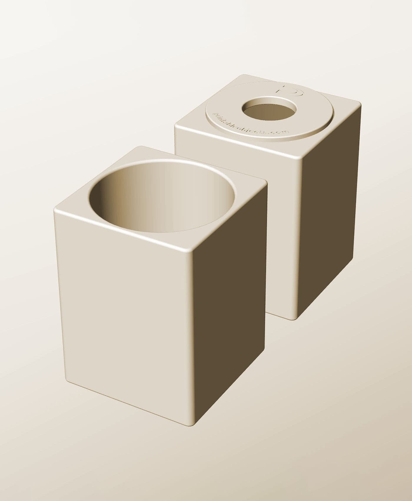 CS96-140-P Stackable pierced bin box module for creative decor 3d model