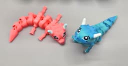FLEXI FIDGET DESKTOP GUARDIANS TRICERATOPS, SHARK & DOLPHIN 3d model